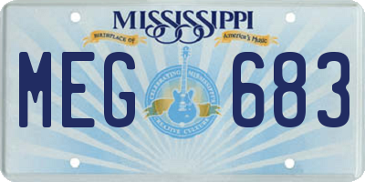MS license plate MEG683