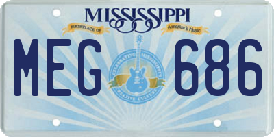 MS license plate MEG686