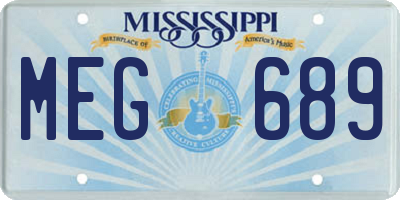 MS license plate MEG689