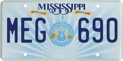MS license plate MEG690