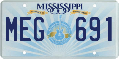 MS license plate MEG691