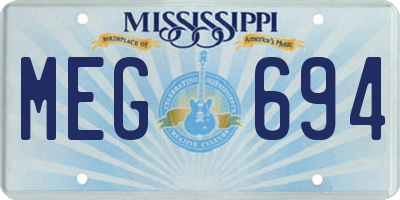 MS license plate MEG694