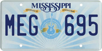 MS license plate MEG695