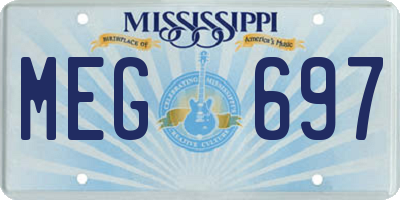 MS license plate MEG697