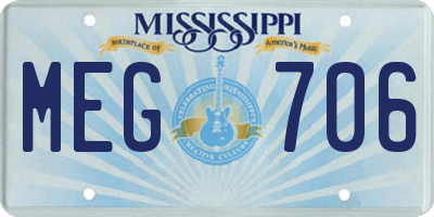 MS license plate MEG706
