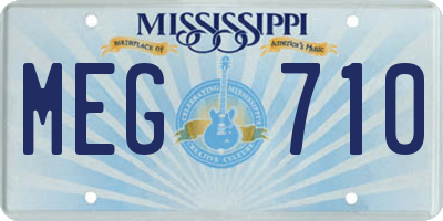 MS license plate MEG710