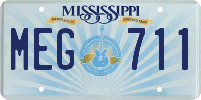 MS license plate MEG711