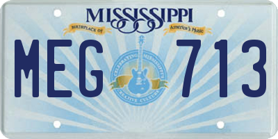 MS license plate MEG713