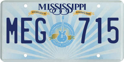 MS license plate MEG715