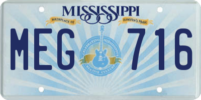 MS license plate MEG716