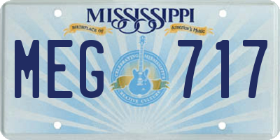MS license plate MEG717