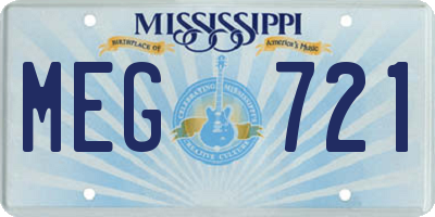 MS license plate MEG721