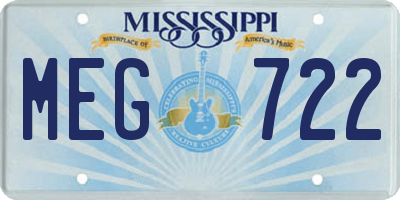 MS license plate MEG722
