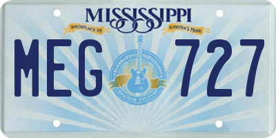 MS license plate MEG727