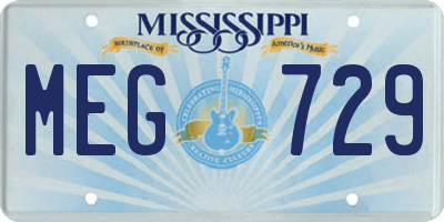 MS license plate MEG729