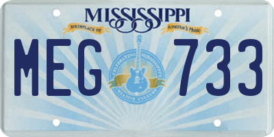 MS license plate MEG733