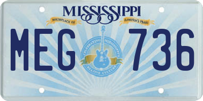 MS license plate MEG736