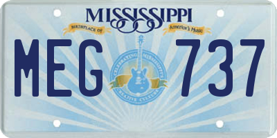 MS license plate MEG737