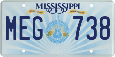 MS license plate MEG738