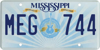 MS license plate MEG744