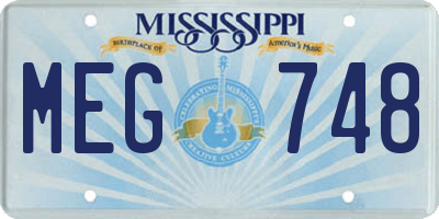 MS license plate MEG748