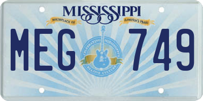 MS license plate MEG749