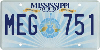 MS license plate MEG751