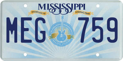 MS license plate MEG759