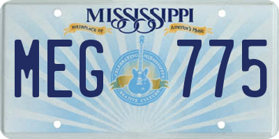 MS license plate MEG775