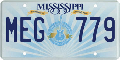 MS license plate MEG779