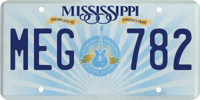MS license plate MEG782