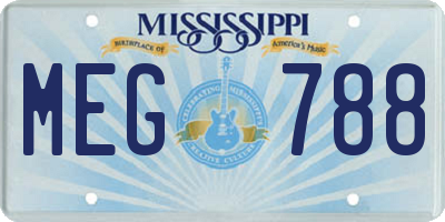 MS license plate MEG788