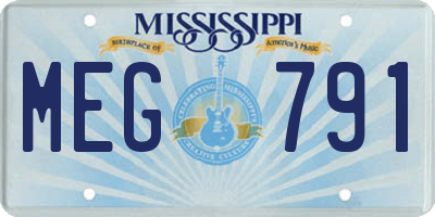 MS license plate MEG791