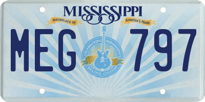 MS license plate MEG797