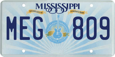 MS license plate MEG809