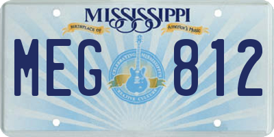 MS license plate MEG812