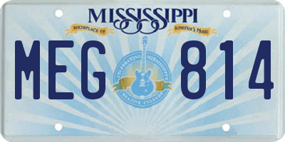 MS license plate MEG814