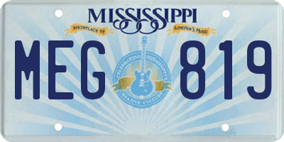 MS license plate MEG819