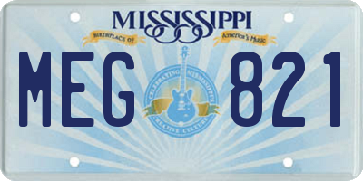 MS license plate MEG821