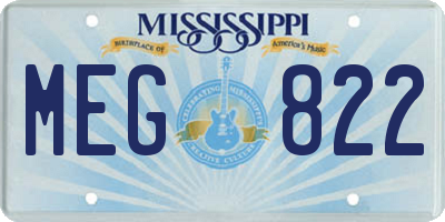 MS license plate MEG822