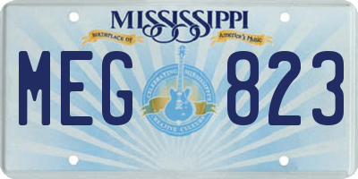 MS license plate MEG823