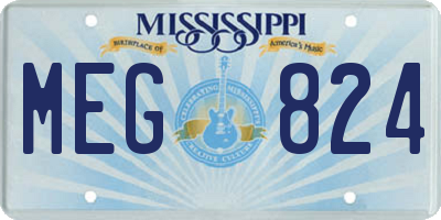 MS license plate MEG824