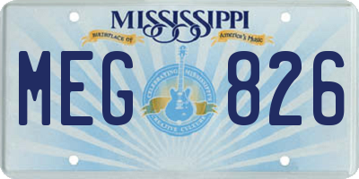 MS license plate MEG826