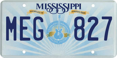 MS license plate MEG827