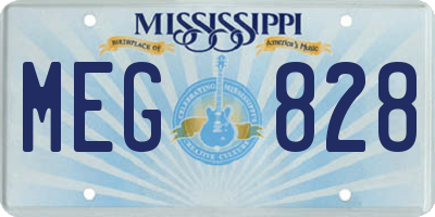 MS license plate MEG828