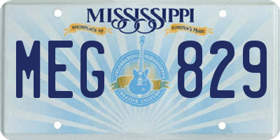 MS license plate MEG829