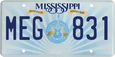 MS license plate MEG831