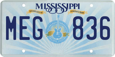 MS license plate MEG836