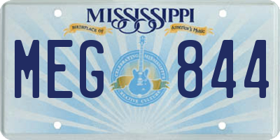 MS license plate MEG844