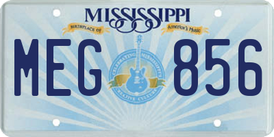 MS license plate MEG856